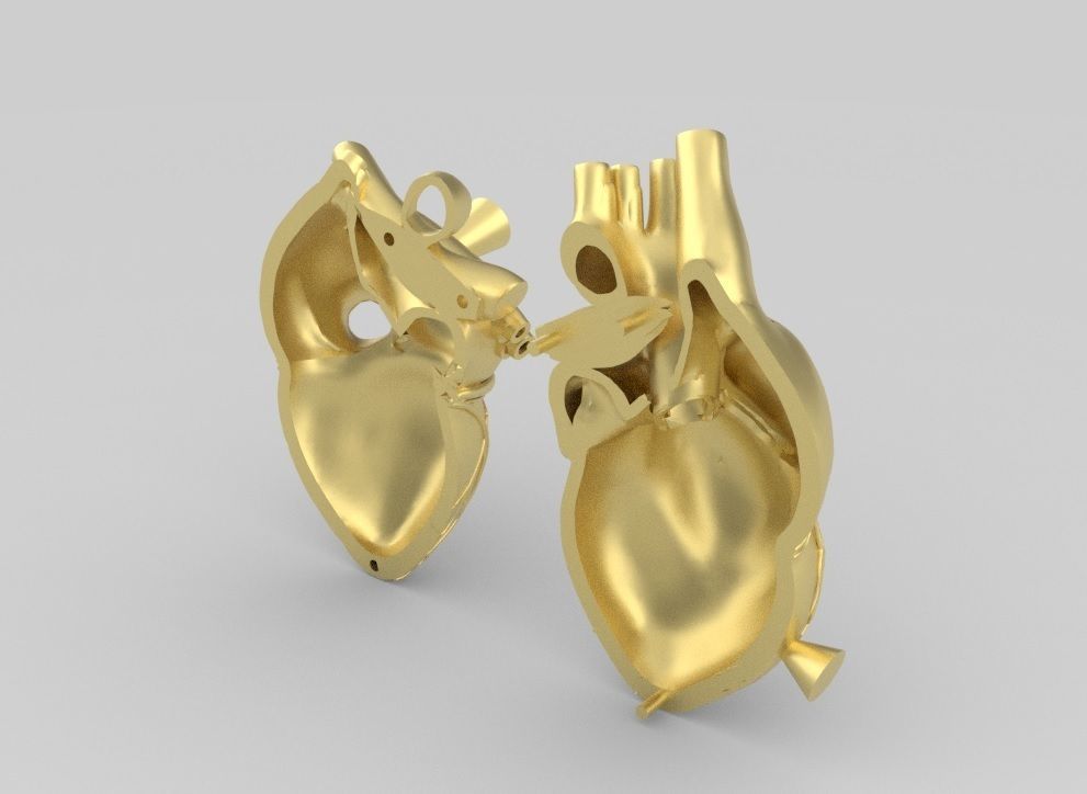 hearth pendant  3D print model_4