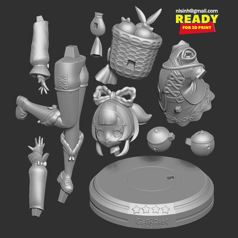 Yaoyao - Genshin Impact Fanart 3D print model_2
