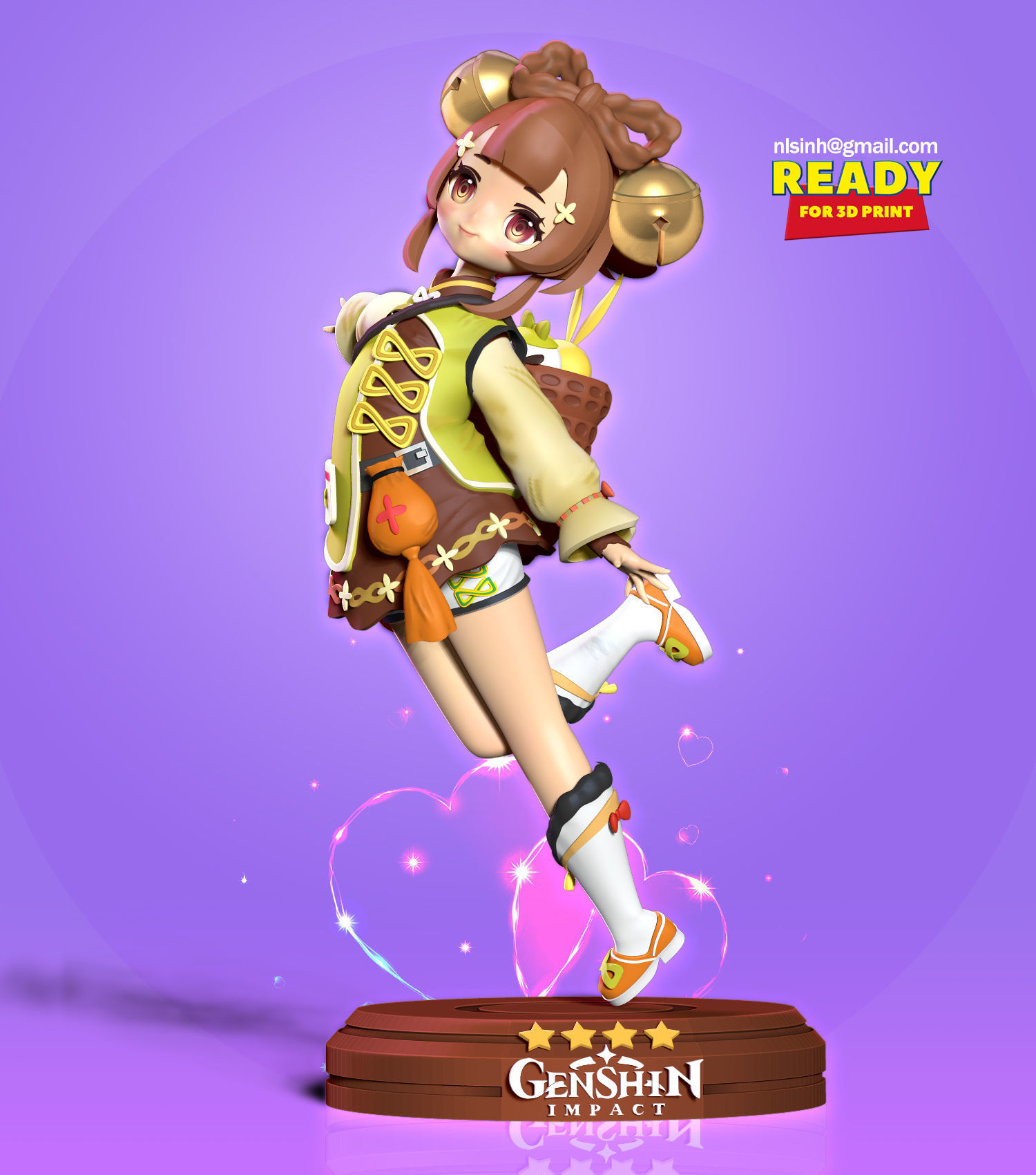 Yaoyao - Genshin Impact Fanart 3D print model_17