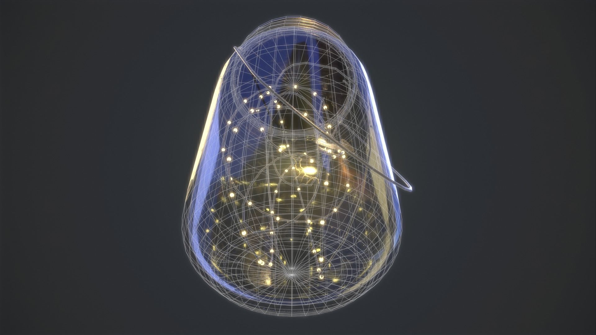 Mason Jar LED Lantern Low-poly 3D model_11