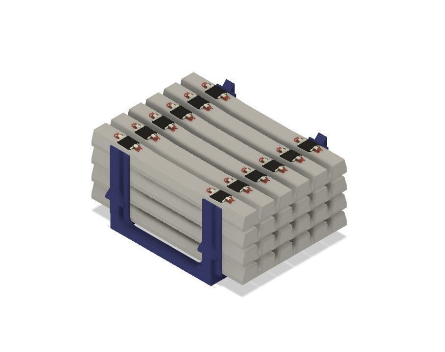 Model Railway Concrete Sleepers in Transportation Frame 3D print model_1