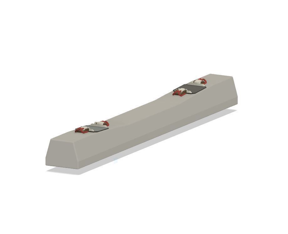 Model Railway Concrete Sleepers in Transportation Frame 3D print model_3