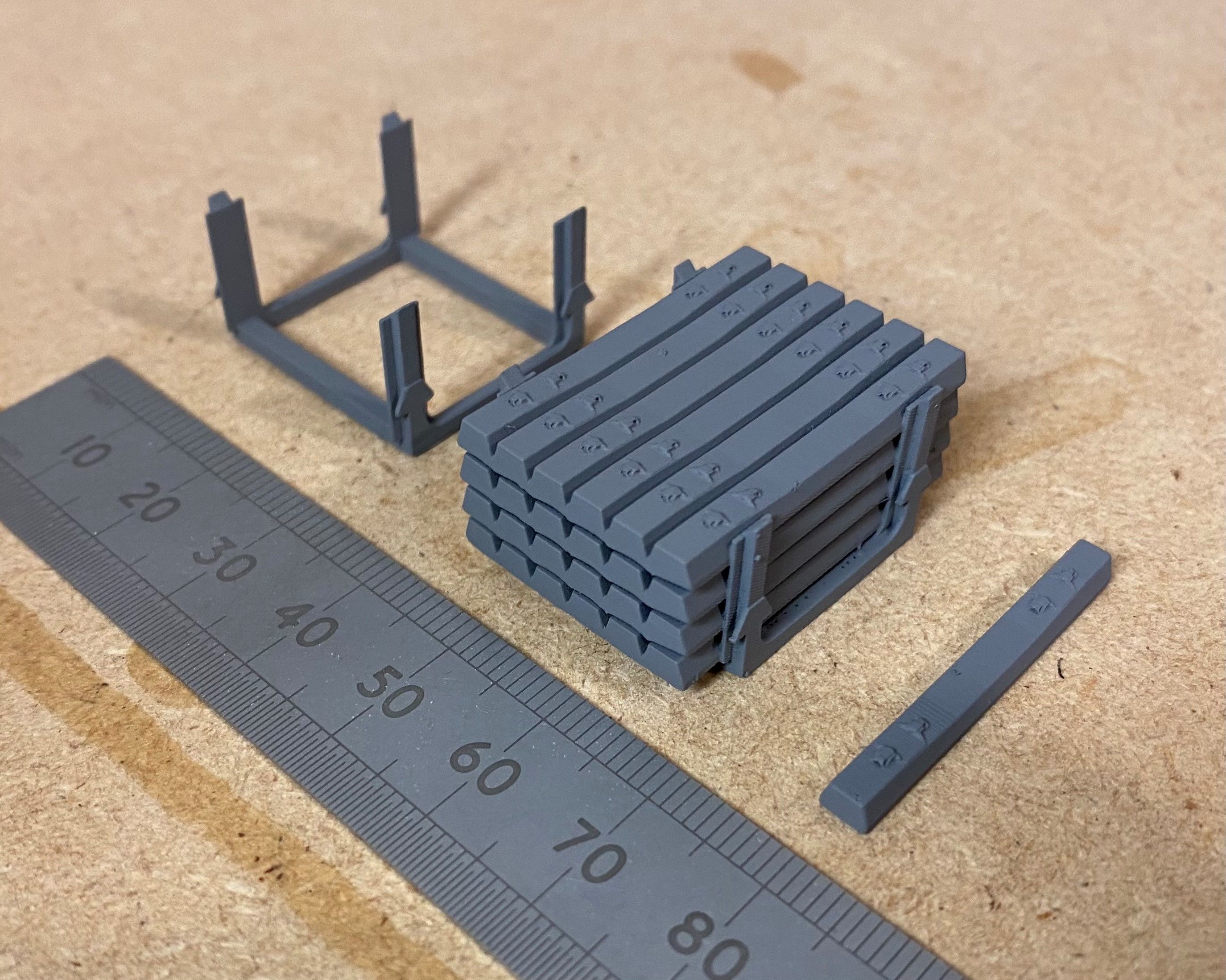 Model Railway Concrete Sleepers in Transportation Frame 3D print model_2