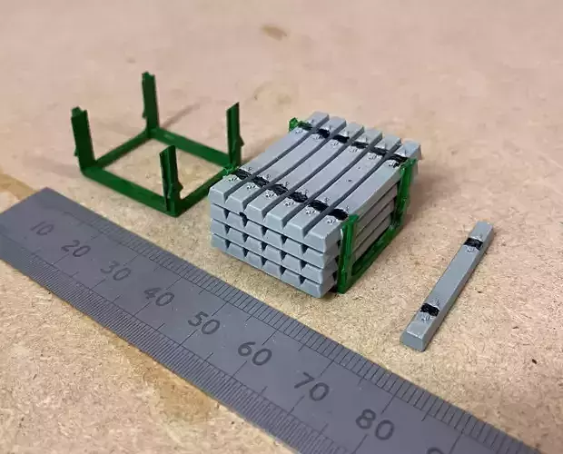 Model Railway Concrete Sleepers in Transportation Frame