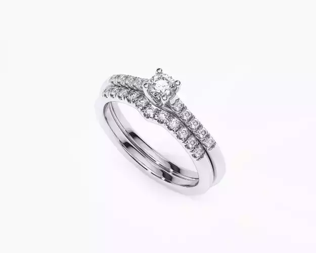 ZDR0127 diamond engagement ring set gold