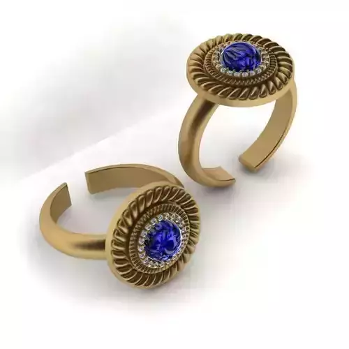 3d-Model round jewel ring