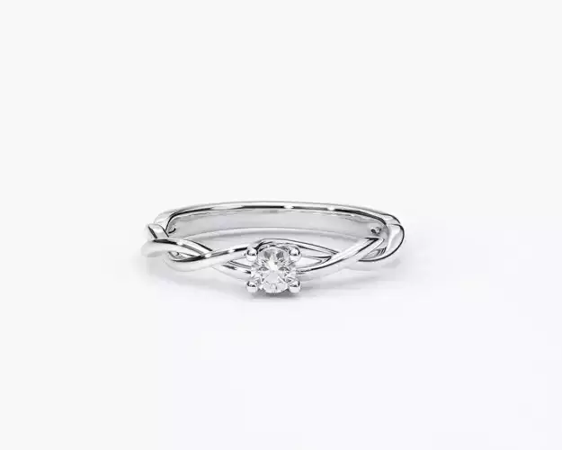 ZDR0129 engagement ring with diamond in center