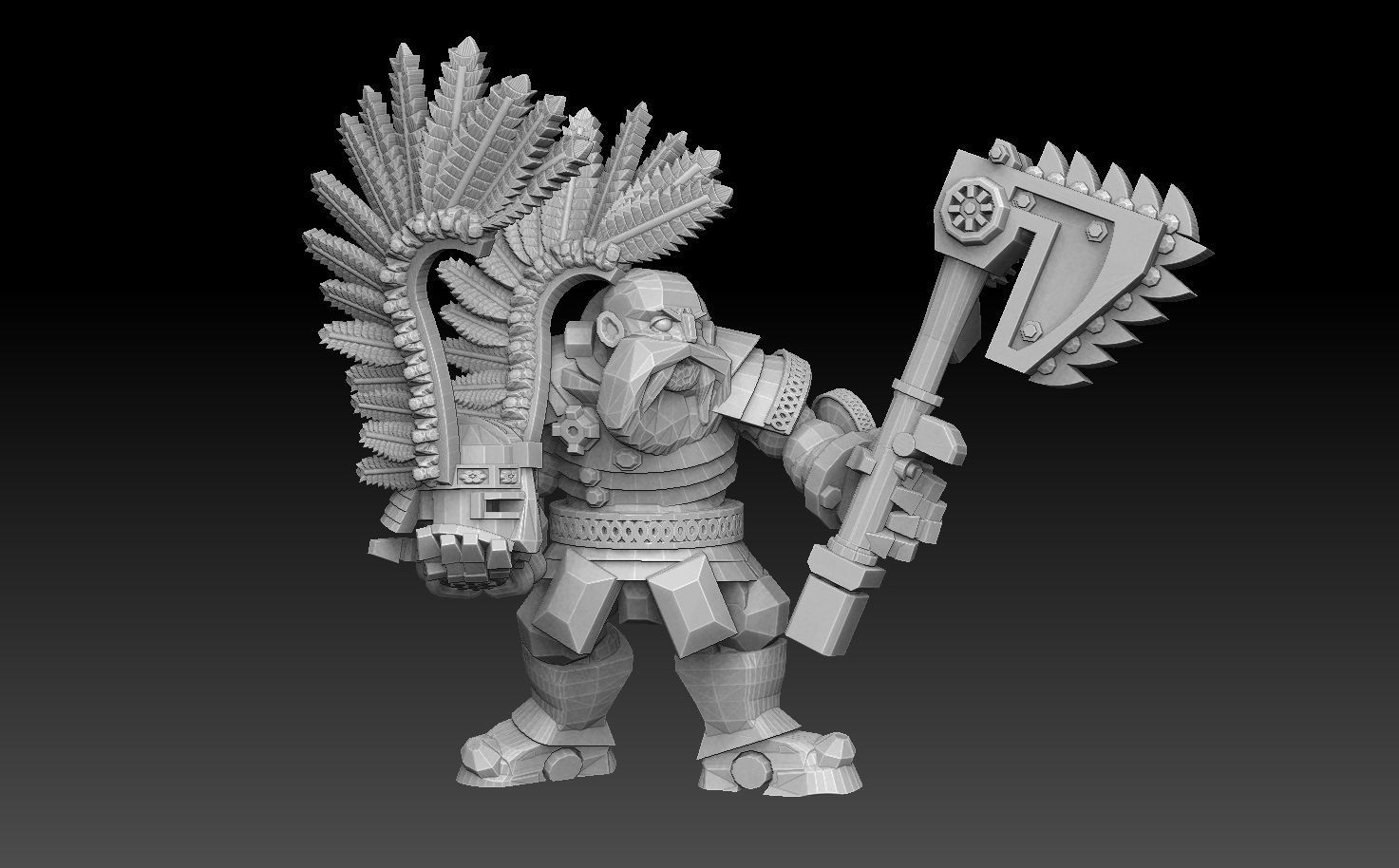 Space Dwarves Heavy Squad ROYALTY FREE VERSION 3D print model_5