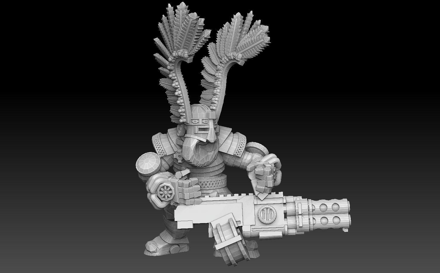 Space Dwarves Heavy Squad ROYALTY FREE VERSION 3D print model_8