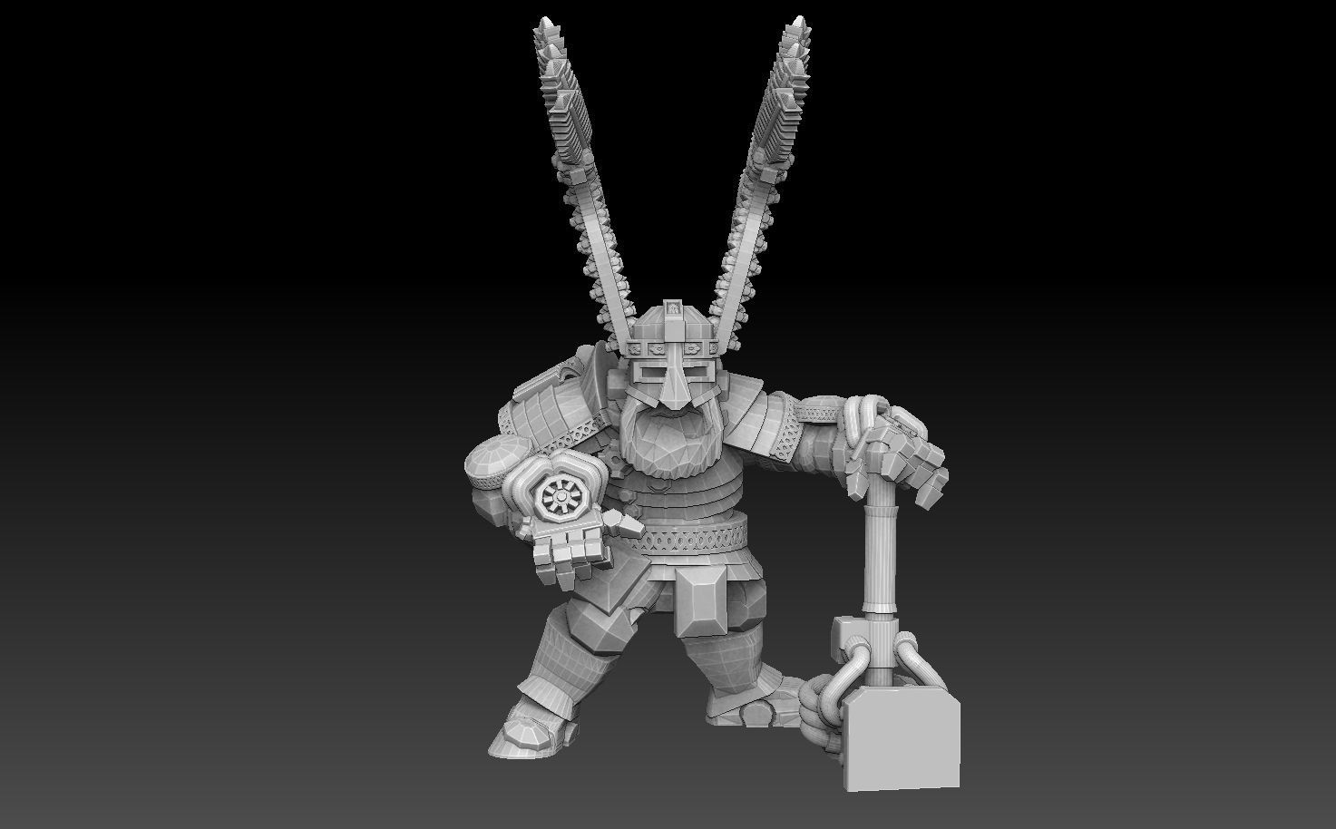 Space Dwarves Heavy Squad ROYALTY FREE VERSION 3D print model_9