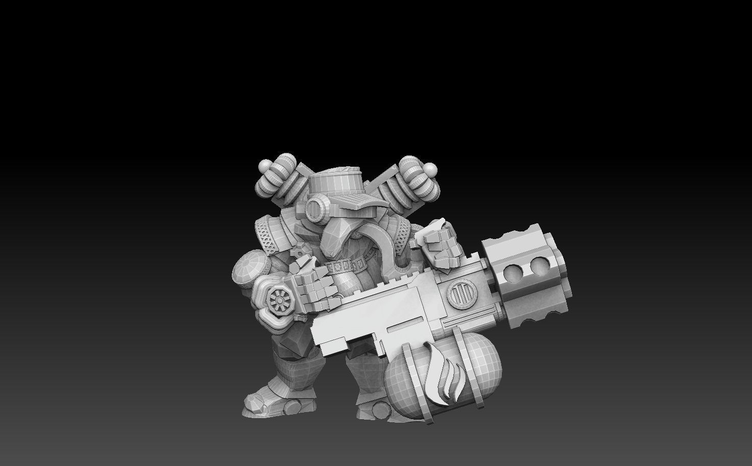 Space Dwarves Heavy Squad ROYALTY FREE VERSION 3D print model_10