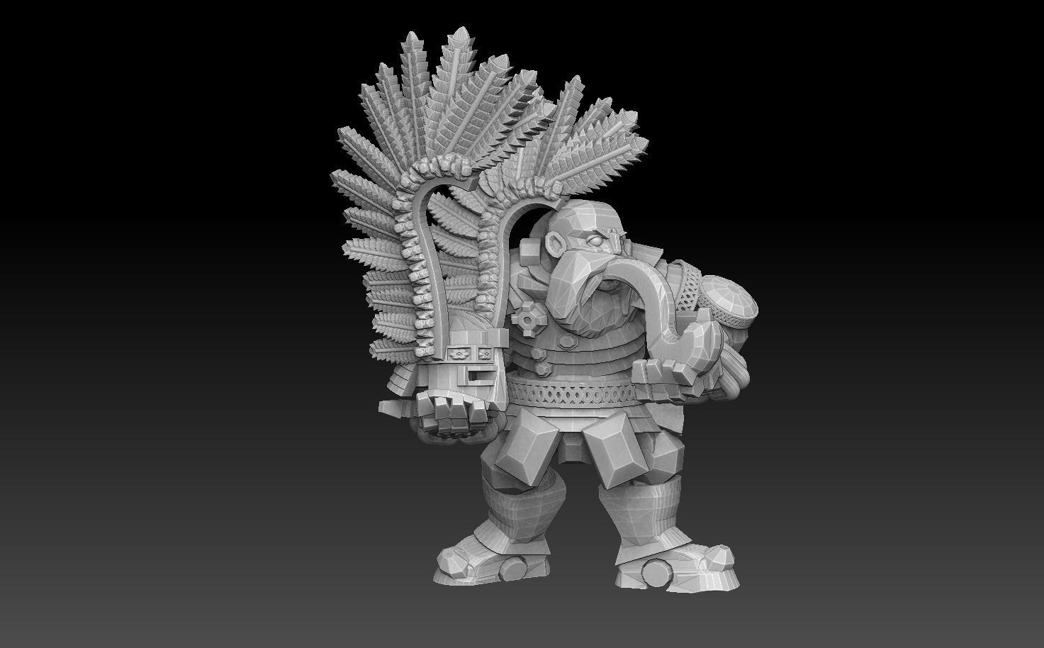 Space Dwarves Heavy Squad ROYALTY FREE VERSION 3D print model_4