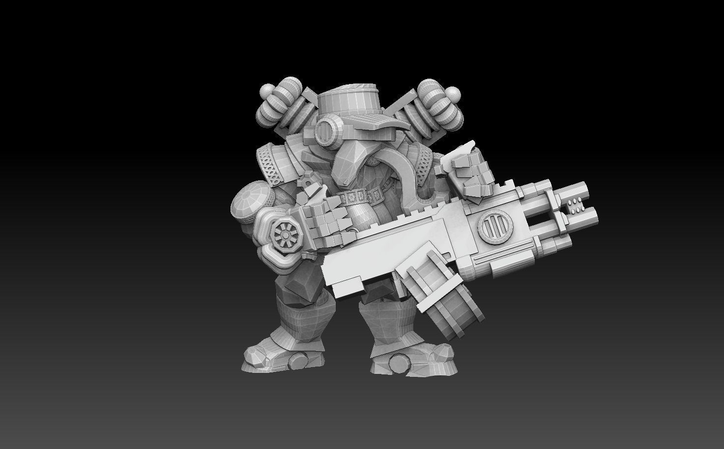 Space Dwarves Heavy Squad ROYALTY FREE VERSION 3D print model_1