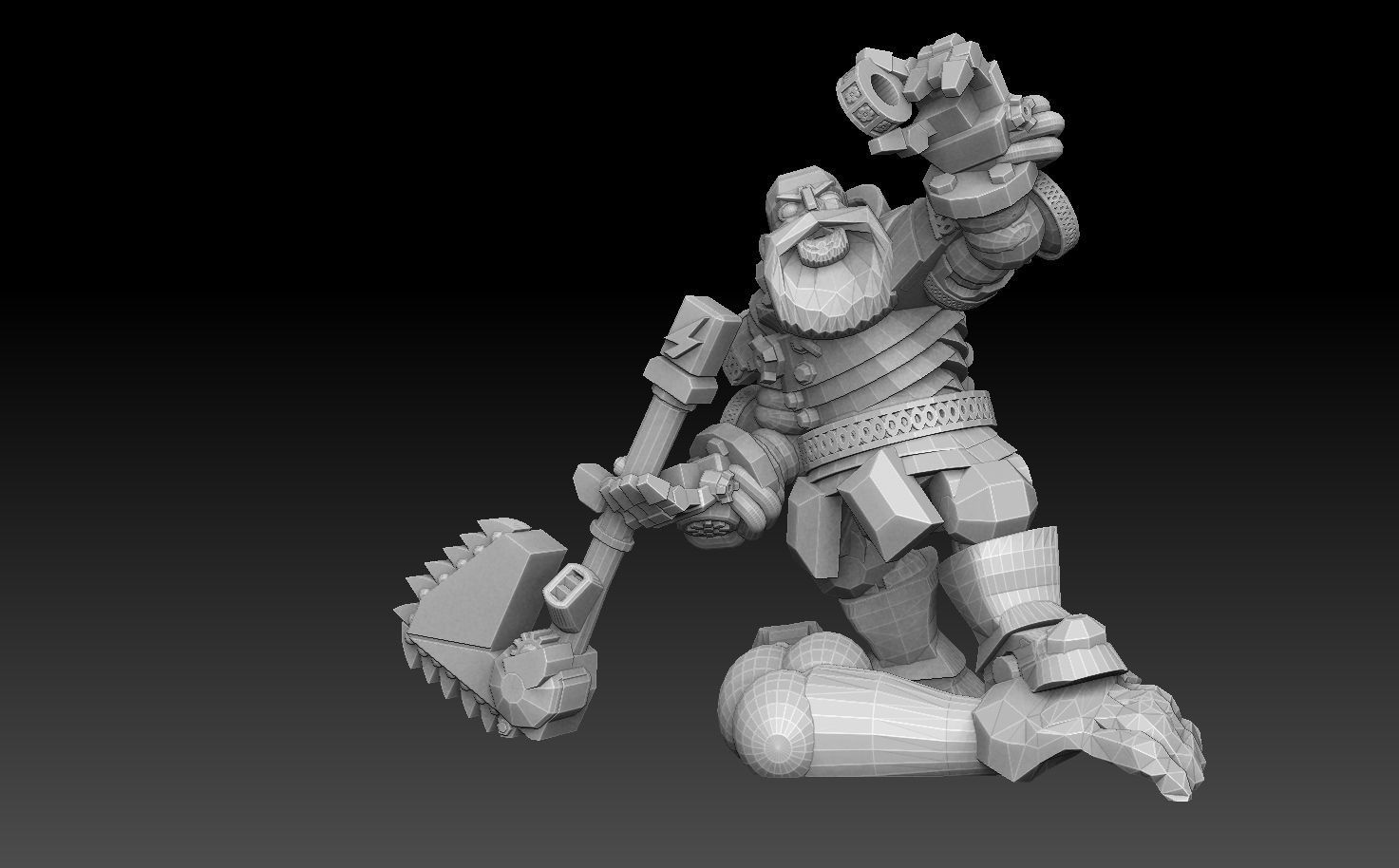 Space Dwarves Heavy Squad ROYALTY FREE VERSION 3D print model_13