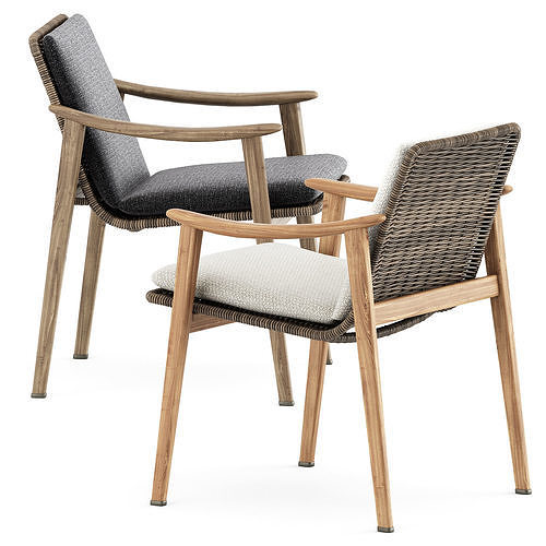 Fynn Outdoor chair by Minotti 3D model