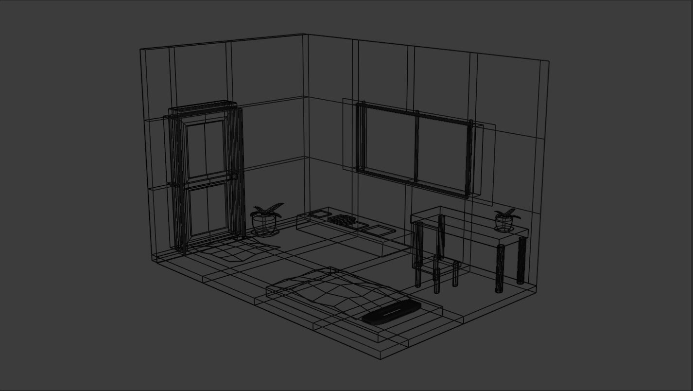Low Poly Isometric Room Free 3D model free VR / AR / low-poly 3D model ...