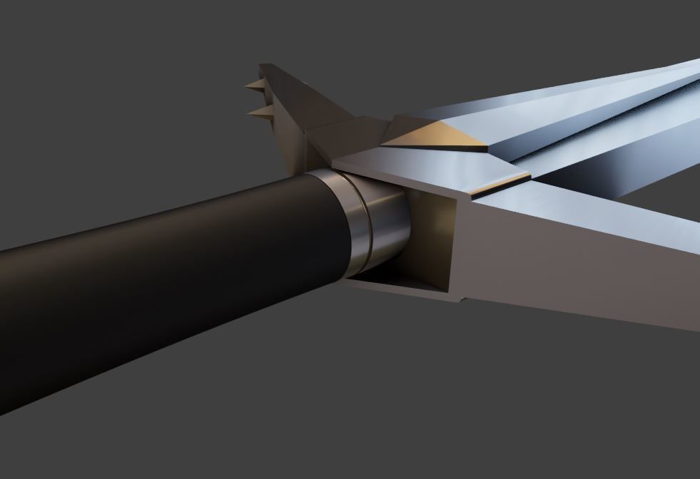 Aerondight Witcher 3 silver sword of Lady of the Lake 3D print model_3