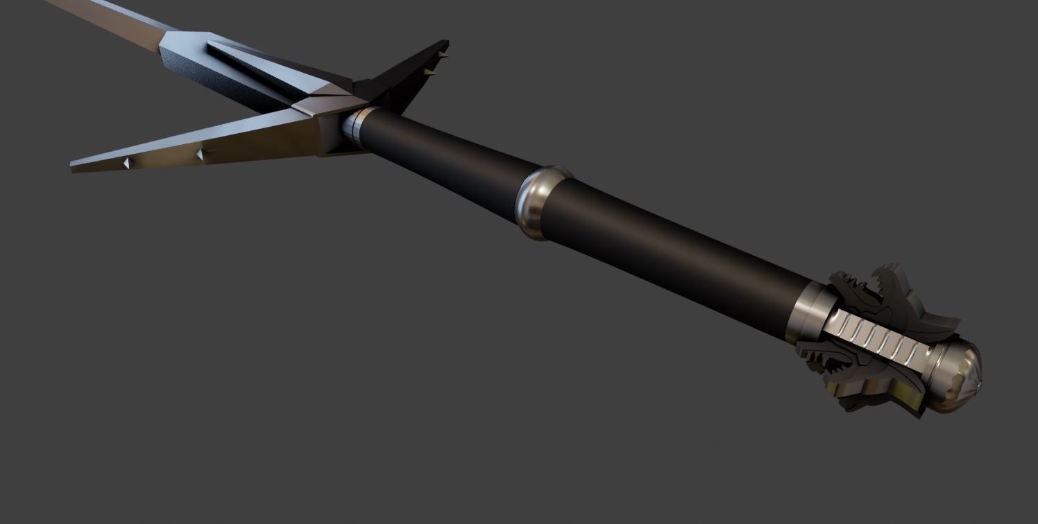 Aerondight Witcher 3 silver sword of Lady of the Lake 3D print model_1