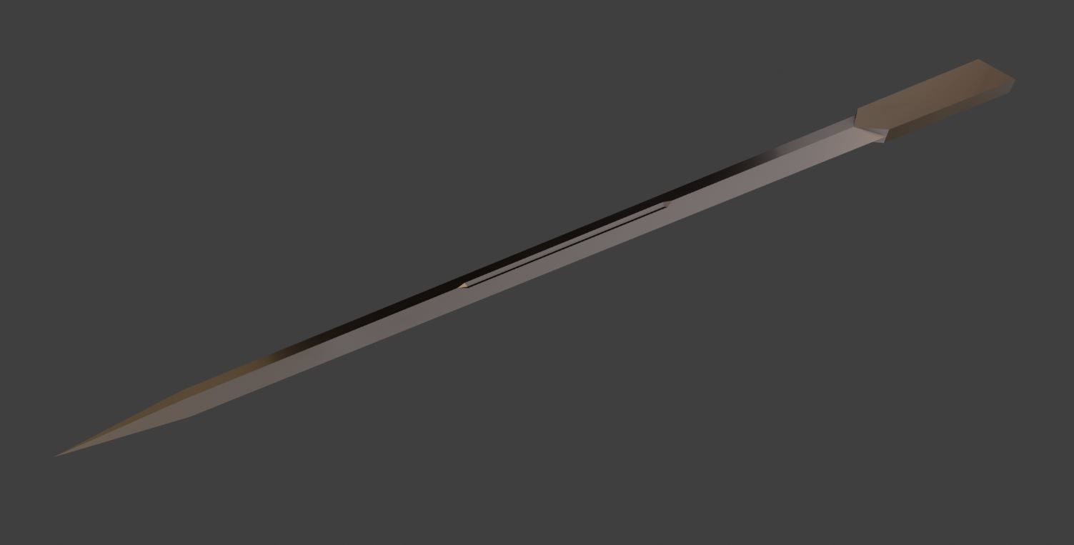 Aerondight Witcher 3 silver sword of Lady of the Lake 3D print model_20