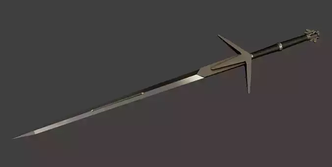 Aerondight Witcher 3 silver sword of Lady of the Lake  3D print model