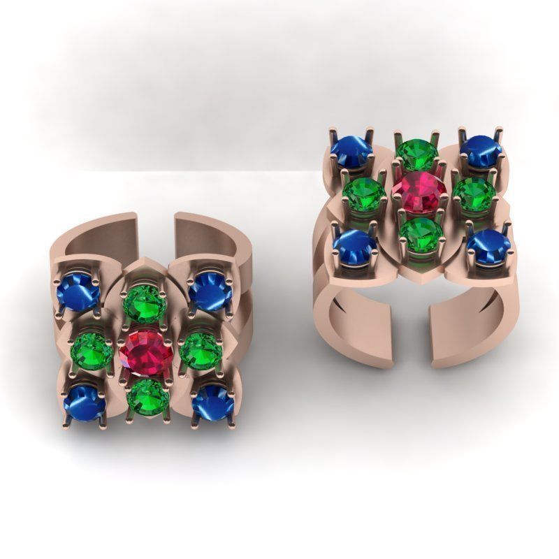 3d-Model difference ring 3D print model_3