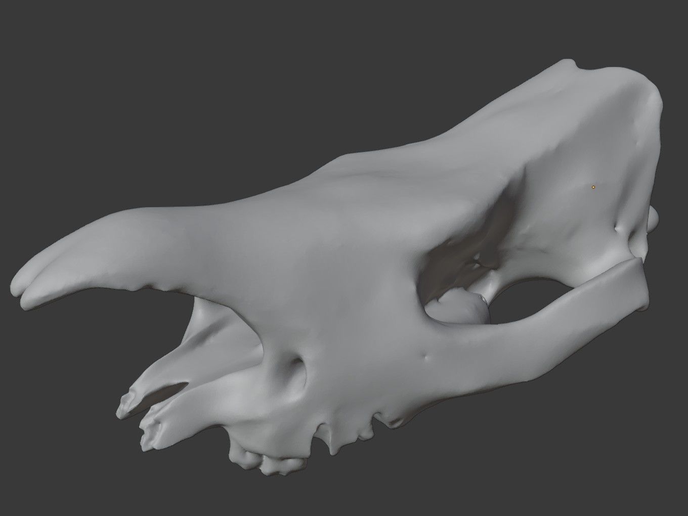 Cranium Charm Rhino Silver 3D print model_10