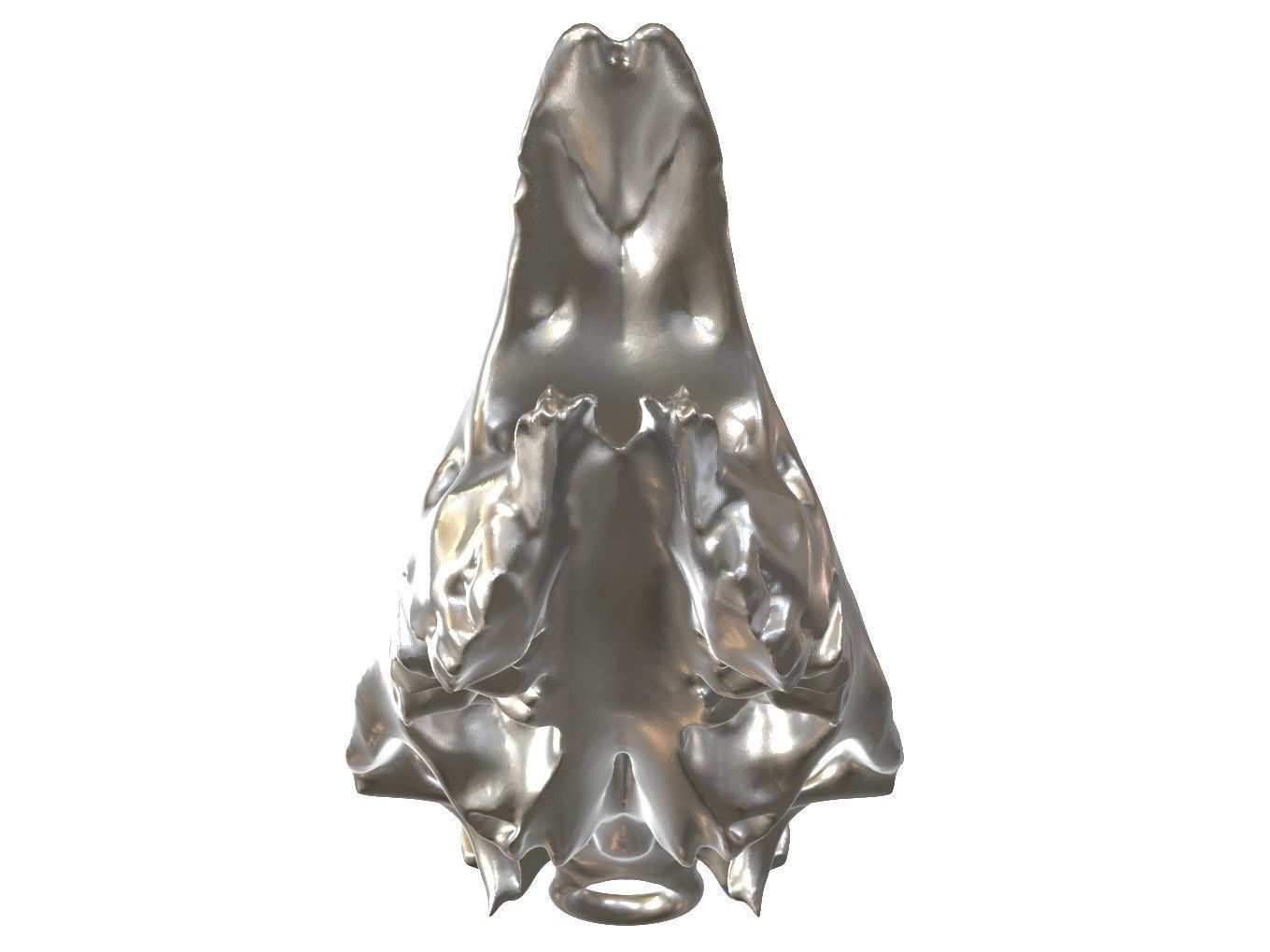 Cranium Charm Rhino Silver 3D print model_8