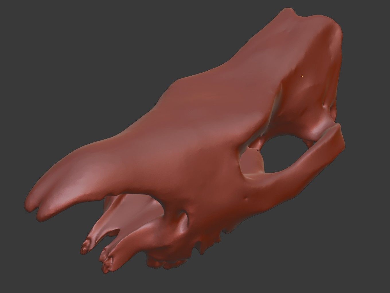 Cranium Charm Rhino Silver 3D print model_14