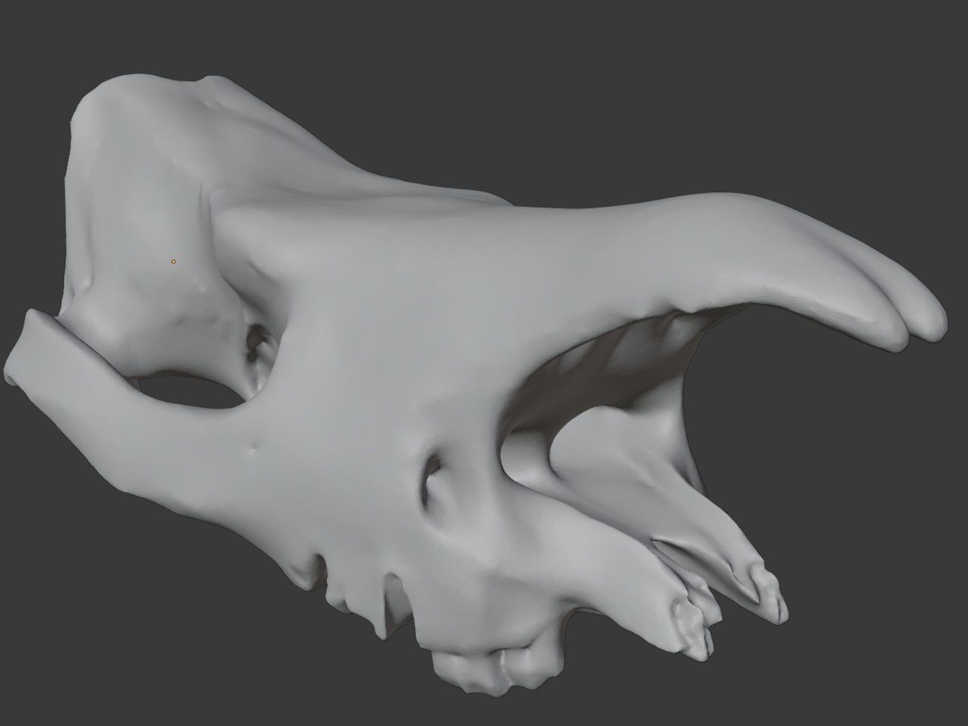 Cranium Charm Rhino Bronze 3D print model_9