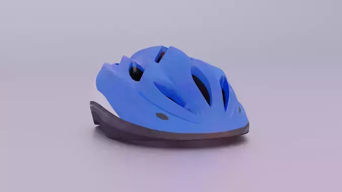 Bike Helmet Low-poly 3D model
