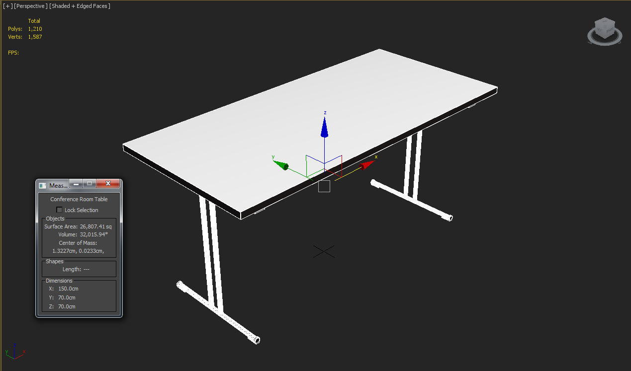 Office Desk 3D model_6