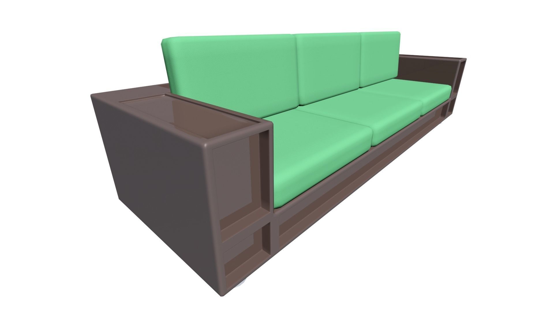simple sofa  3D model_1