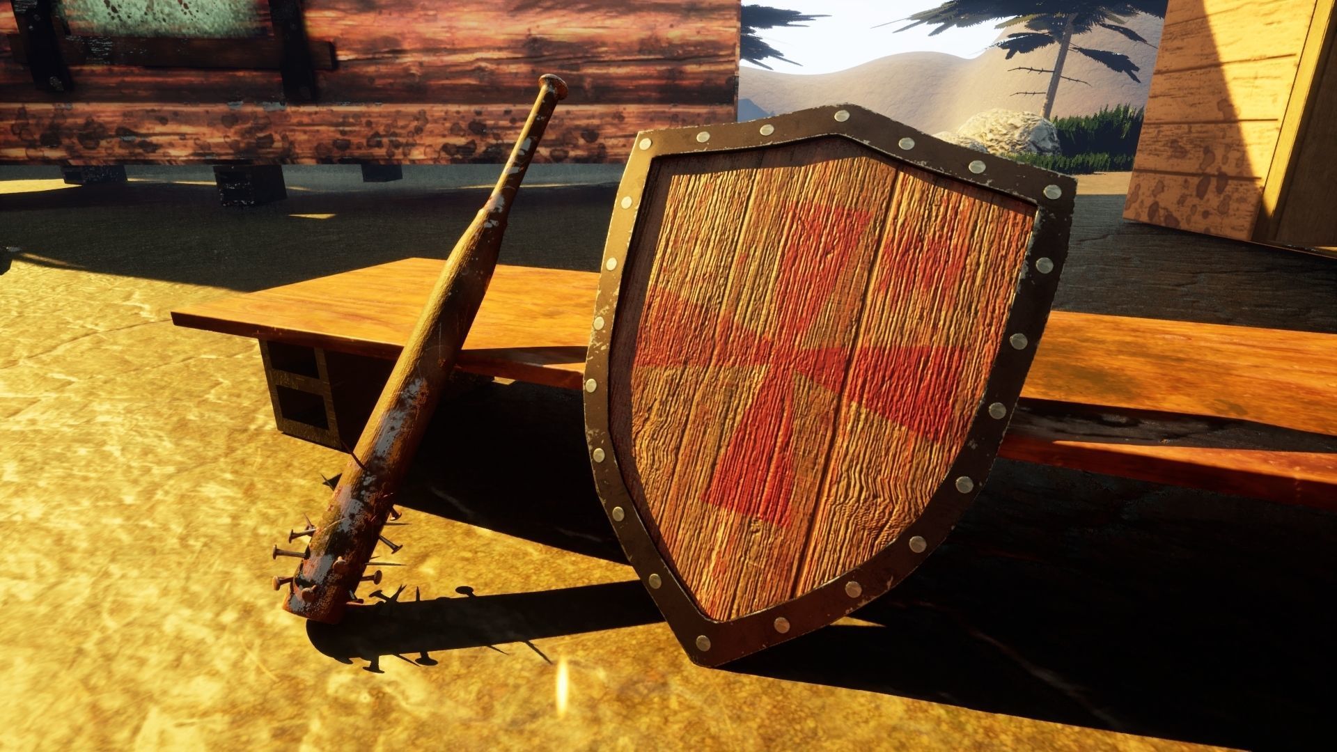 Nail Bat Low-poly 3D model_6