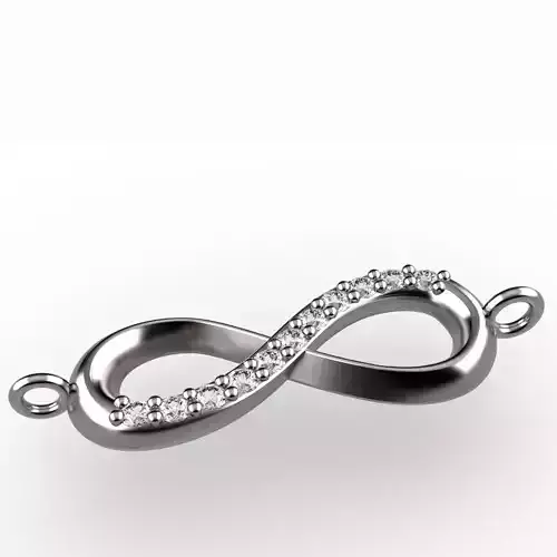 Infinity pendand with diamonds