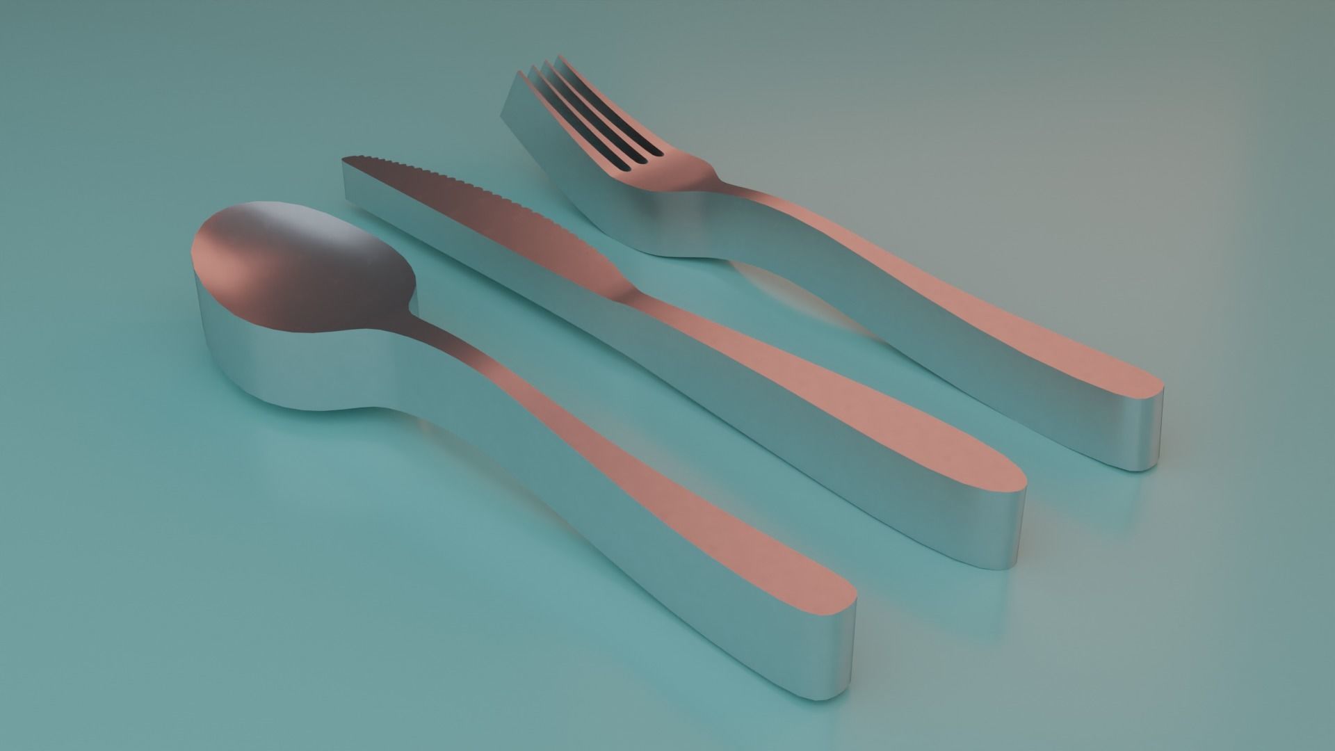 Thick Cutlery Set 3D print model_6