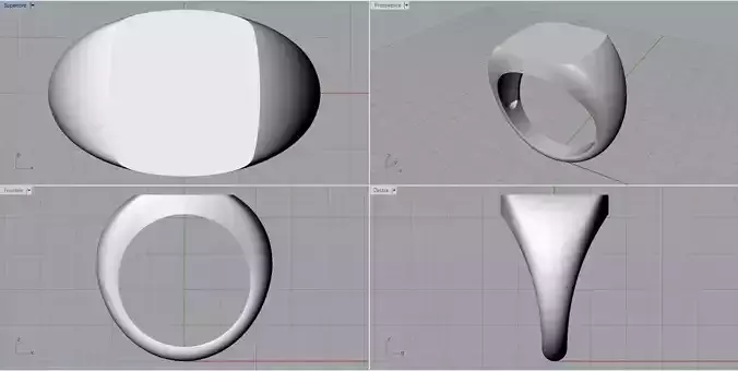 Chevalier anello quadrato - Chevalier ring square