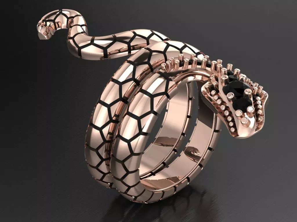 snake ring 02 3D print model