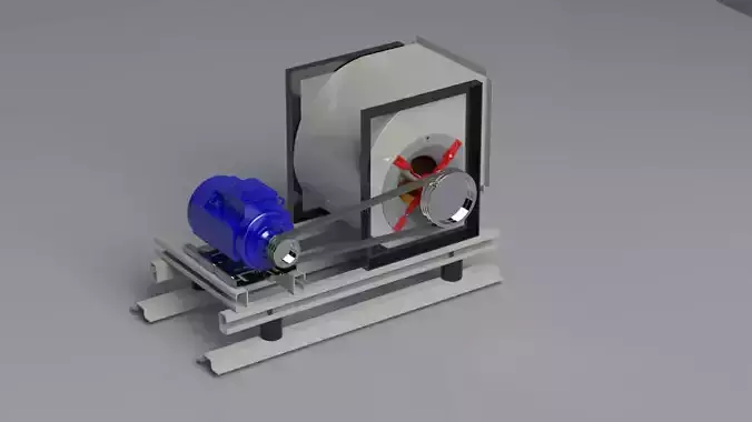 Fan with Belt  Pulley Motor