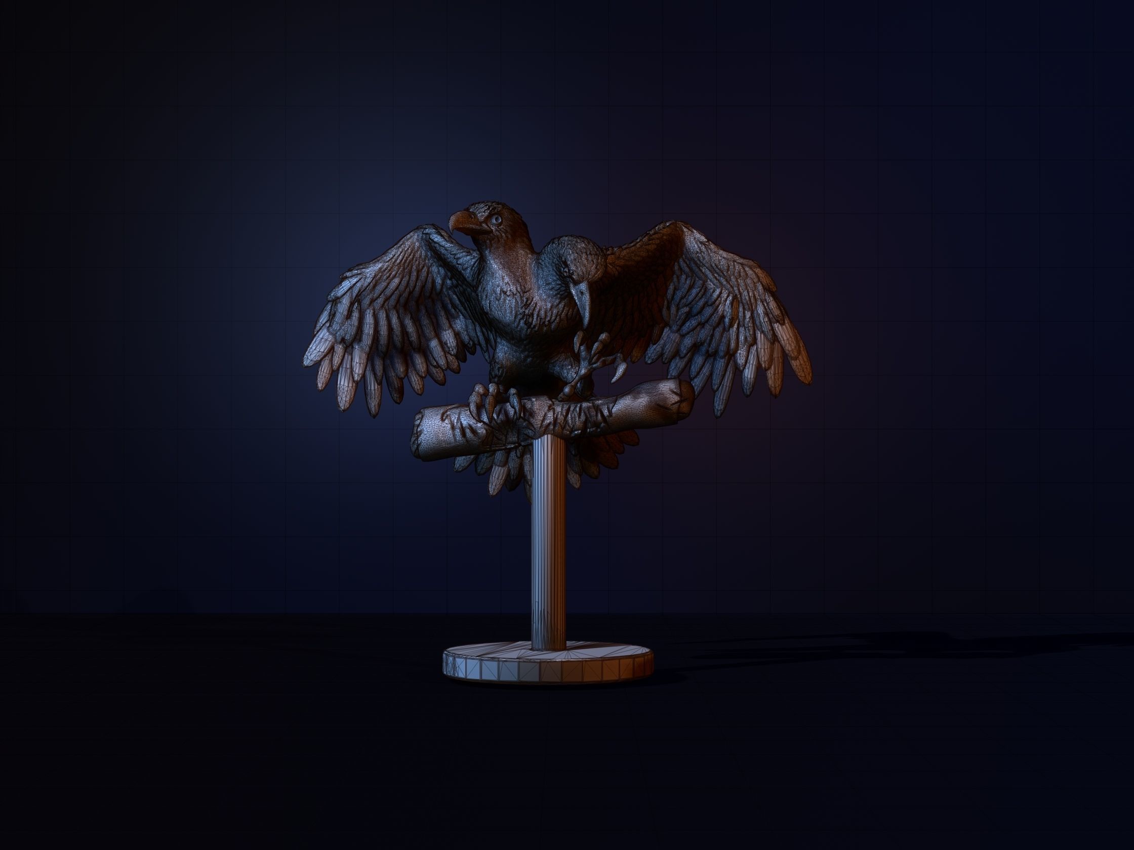 two-headed eagle 3D print model_11