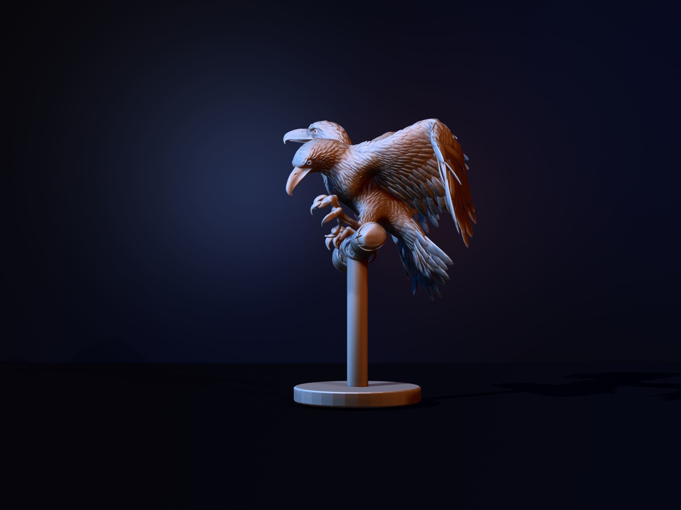 two-headed eagle 3D print model_5