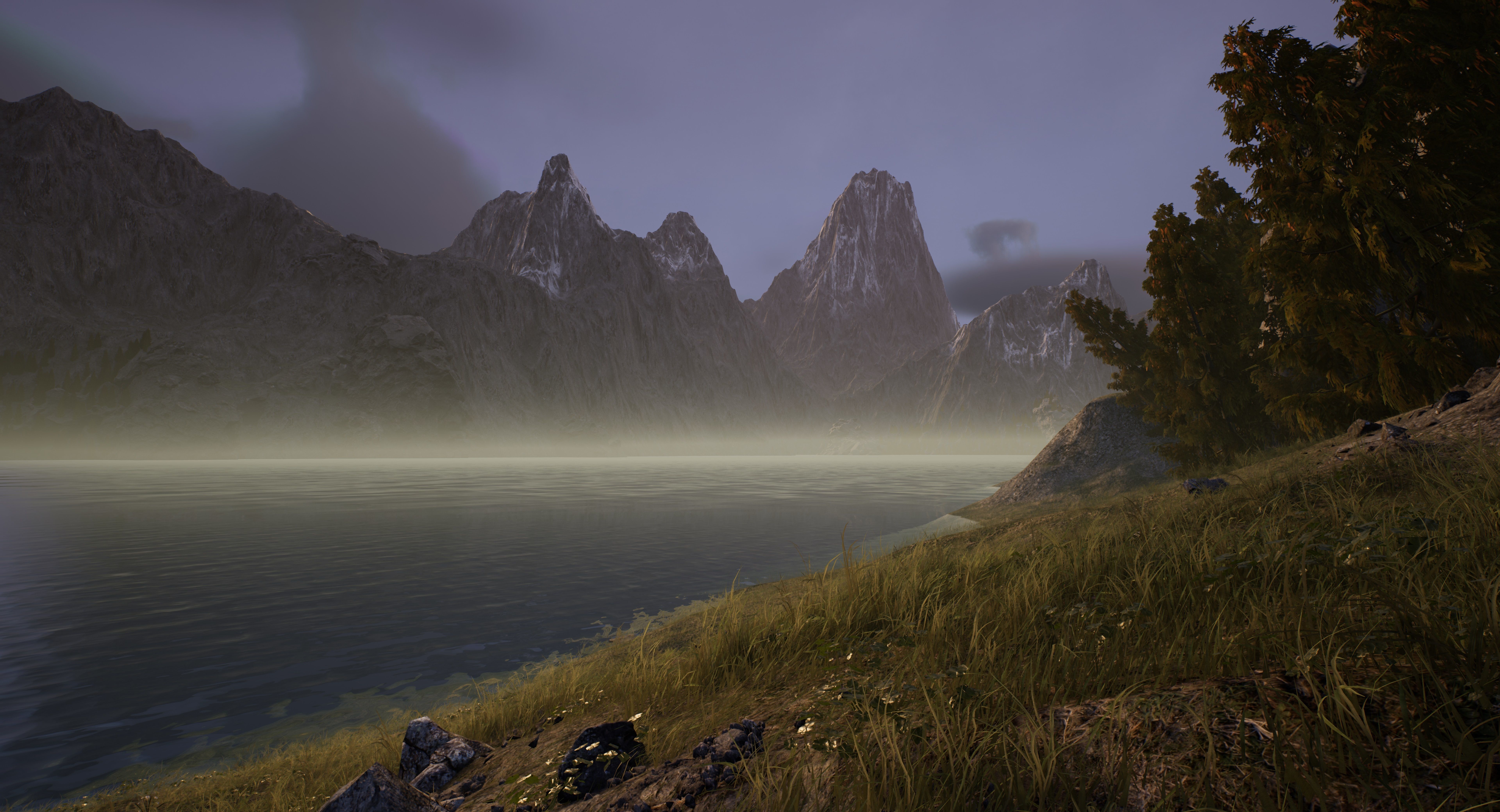 mountain lake 3D model_4