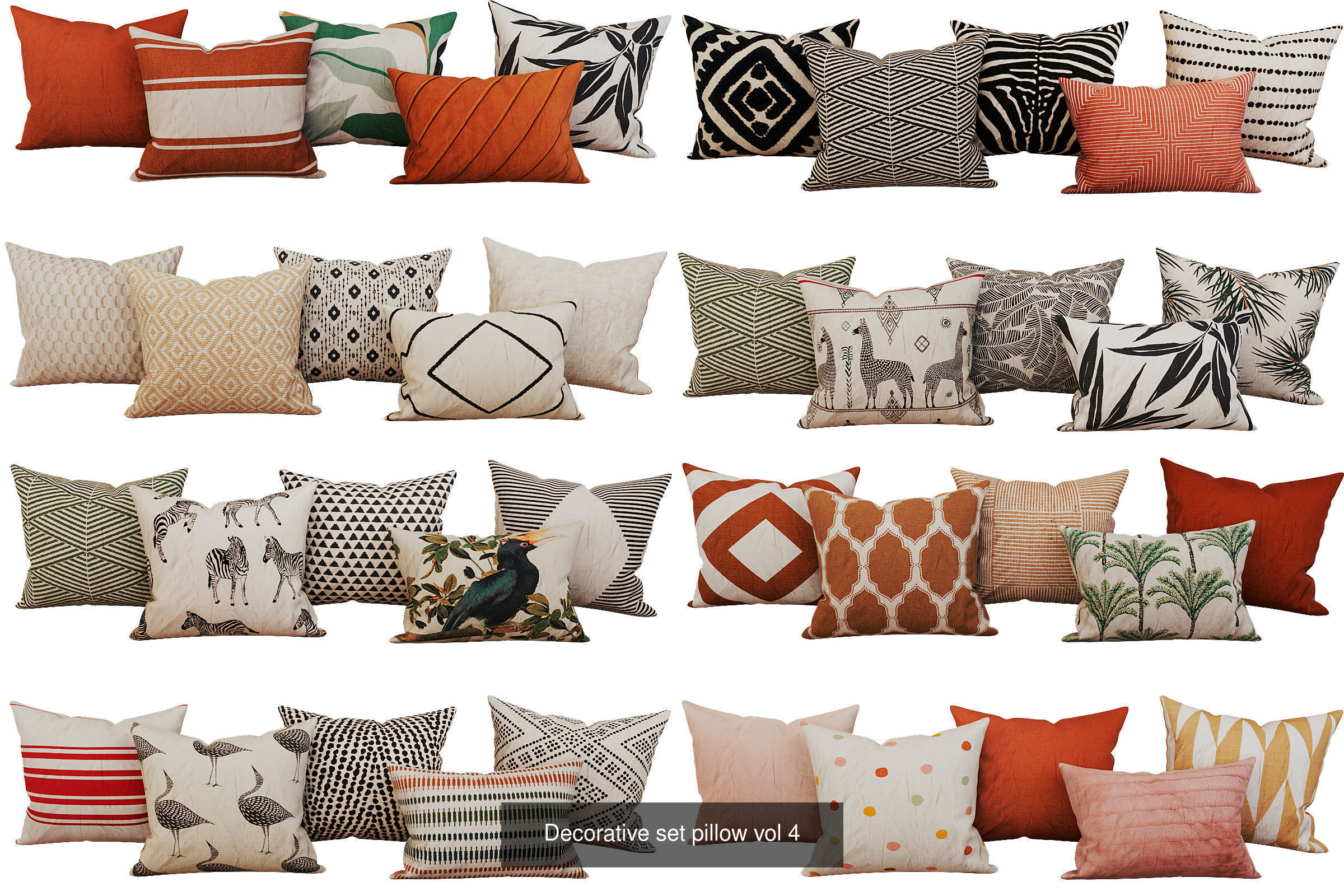 Decoration pillow set 3D Model Collection_4