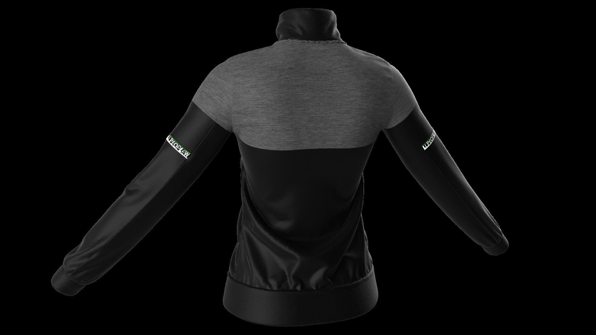 Ladies High-neck Jacket in Marvelous Designer  Low-poly 3D model_9