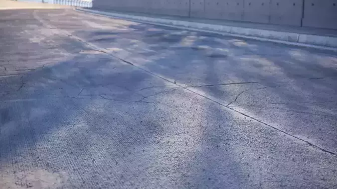 Concrete road texture