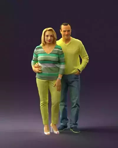 Man in yellow top hug his wife 0826