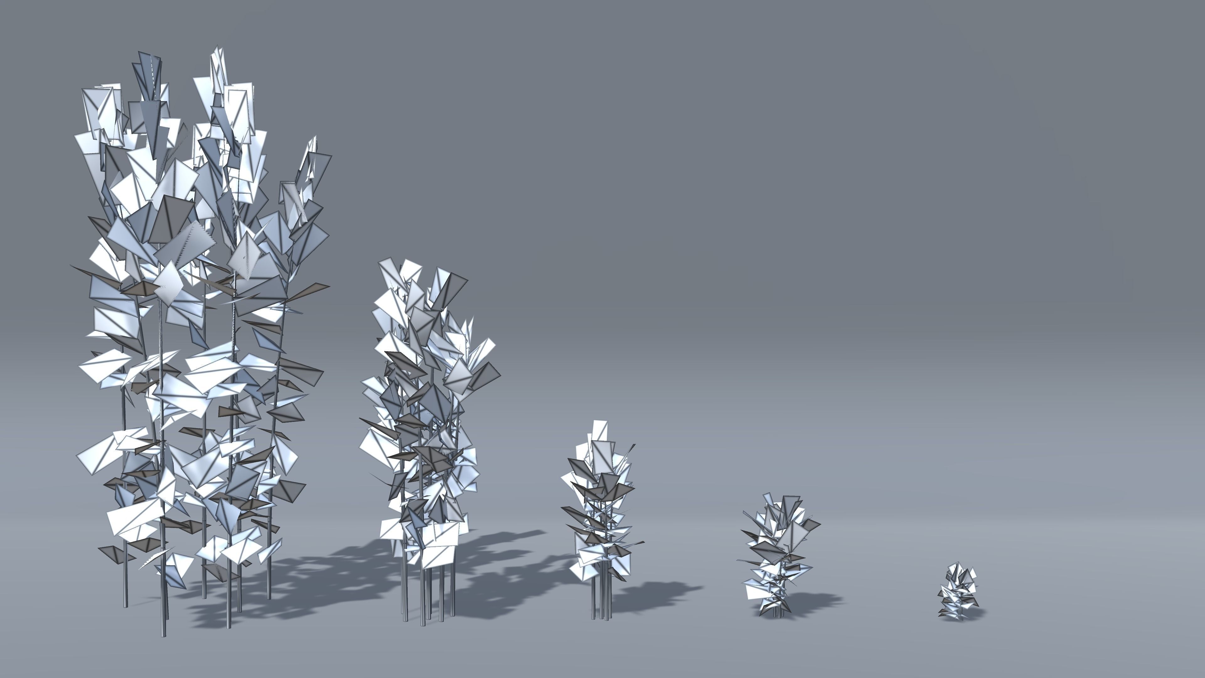 Bamboo Groups Low-poly 3D model_8