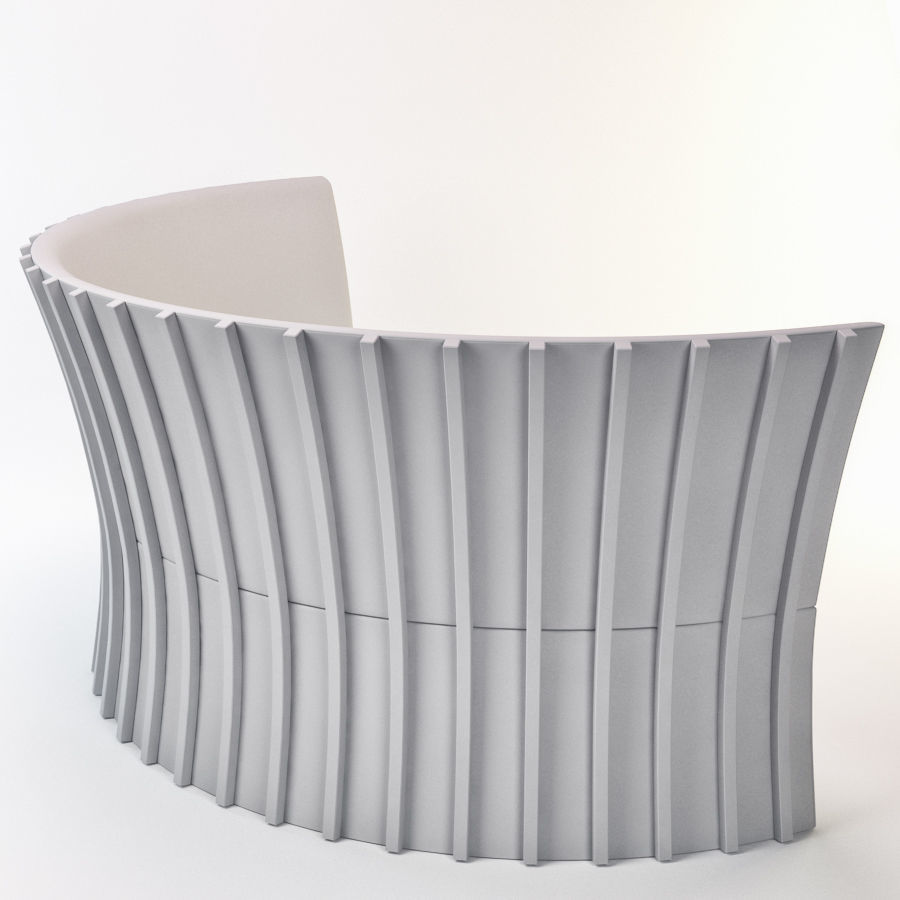 Round sofa 3D model_9