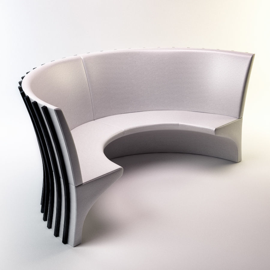 Round sofa 3D model_5