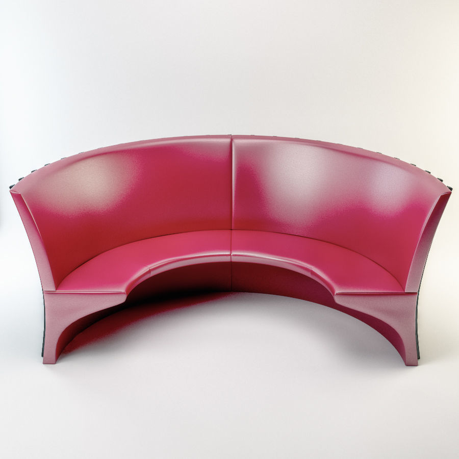 Round sofa 3D model_1