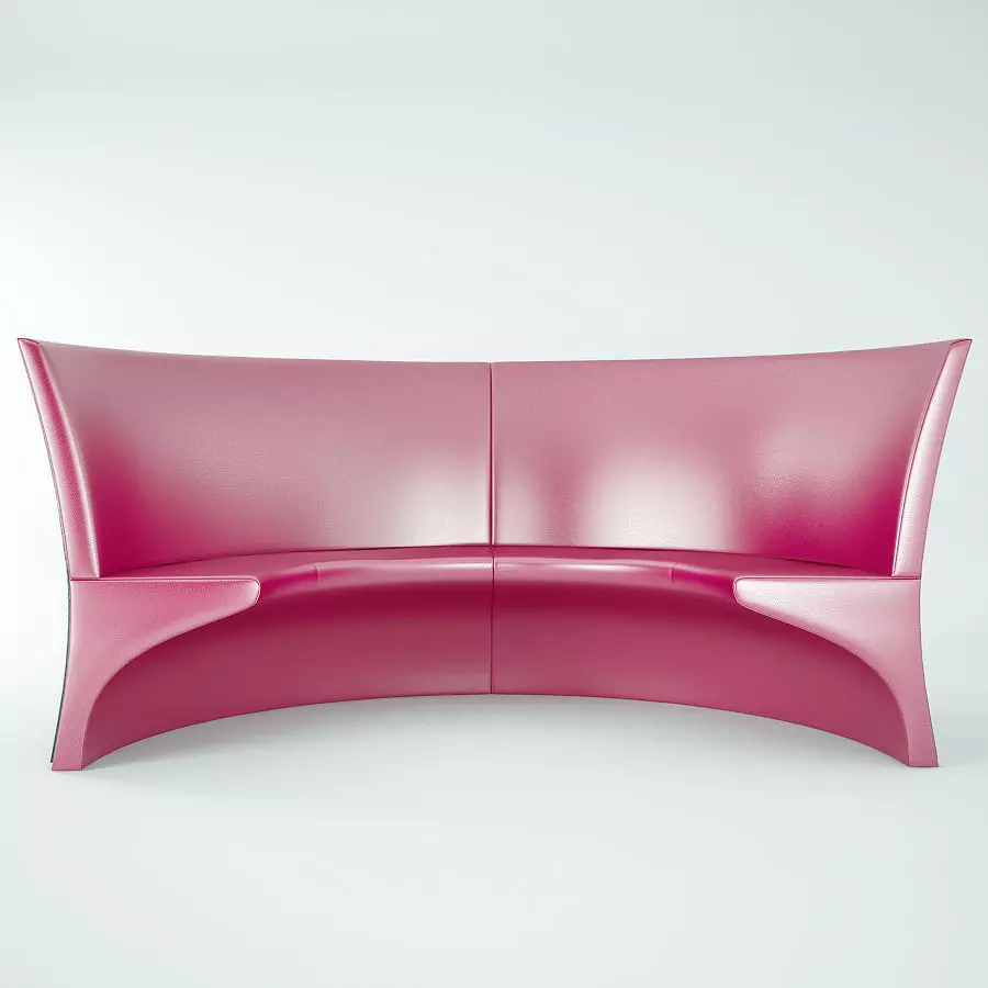 Round sofa 3D model_0